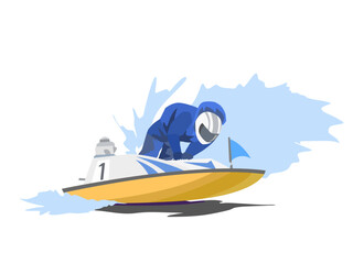 競艇のボート（青）