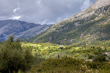 Fototapeta na wymiar Mountains on a summer, sunny day (Kefalonia island, Greece)