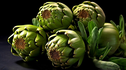 Fototapeta premium Artischocke, artichokes, Generative AI
