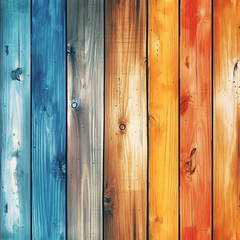 Fototapeta premium Ai colorful wood compilation wallpaper