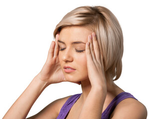 young woman suffering from headache