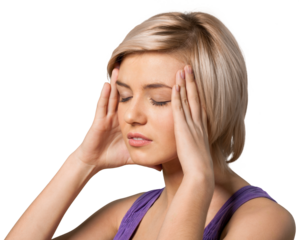 young woman suffering from headache