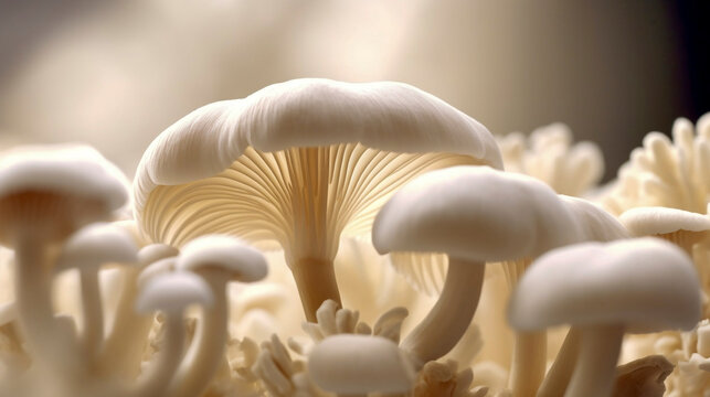 Austernpilze, oyster mushrooms, Generative AI