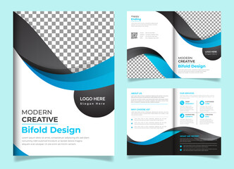 Professional business Bi Fold Brochure Design Template for your Company, Corporate, Business, Advertising, Marketing, Agency, and Internet