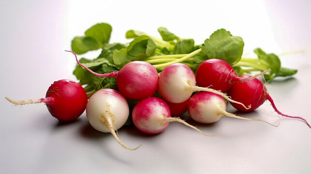 Radischen, red radishes, Generative AI