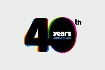 40 years anniversary logo template