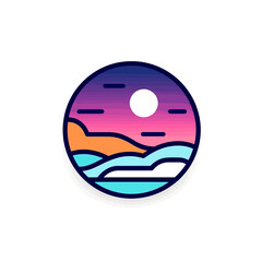 Aurora Icon on White Background. Vector Illustration.