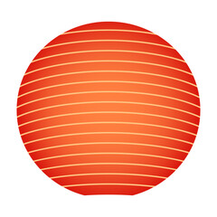 Traditional Chinese hanging lantern illustration. Modern minimal flat style design, isolated vector. Asian holiday Mid Autumn Festival, New Year print element