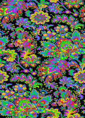 abstract colorful background with flowers