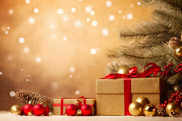 Fototapeta na wymiar joyful Christmas Banner: Festive Delights