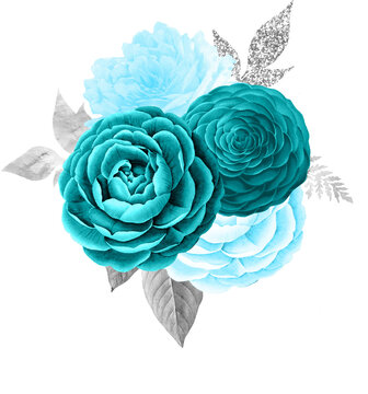 Turquoise and Silver Bouquets
Hi
I get the ideas from nature. For the graphics an AI helps me. The processing of the images is done by me with a graphics program.