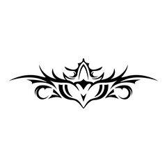 symmetrical gothic tribal tattoo