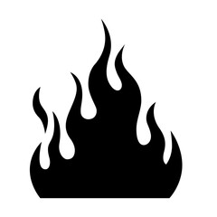 black fire icon button