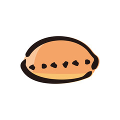 Piroshki - Bread and bakery icon/illustration (Hand-drawn line, colored version)