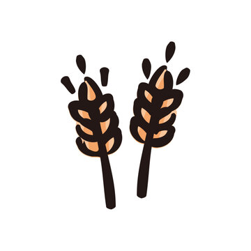 recommend clip art: Wheat - Bread and bakery icon/illustration (Hand-drawn line, colored version)