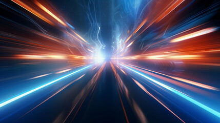 Technology screen with abstract high speed technology motion blur