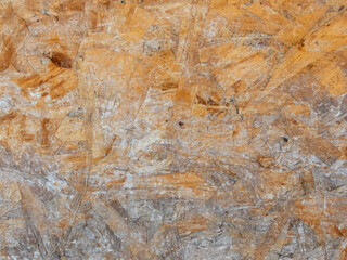 weathered and aged plywood surface exuded a rustic charm, bearing the marks of time and use. Its worn-out appearance told tales past experiences, carrying the essence of history and nostalgia.close up