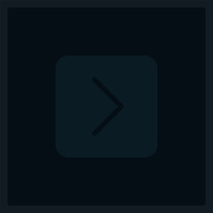 Disabled forward button UI element template. Editable isolated vector dashboard component. Flat user interface. Visual data presentation. Web design widget for mobile application with dark theme