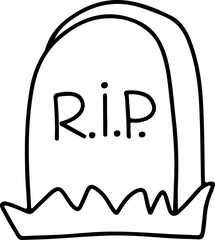 Cute doodle halloween ещьи. Simple coloring card holidays design element, nursing