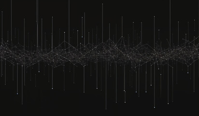Abstract black graph. Based on Generative AI