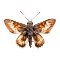 Fototapeta na wymiar Dingy skipper butterfly - Erynnis tages. Transparent PNG. Generative AI