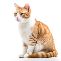 Obraz premium Australian Mist cat cat isolated on white background. Generative AI