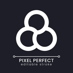 Filter pixel perfect white linear ui icon for dark theme. Overlay effect for video editing. Software tool. Vector line pictogram. Isolated user interface symbol for night mode. Editable stroke