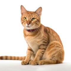 Obraz premium Seychellois cat cat isolated on white background. Generative AI