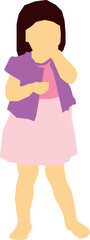 Standing Girl 20 Vector Illustration