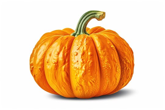 pumpkin drawing isolated on white background. Generated by AI.