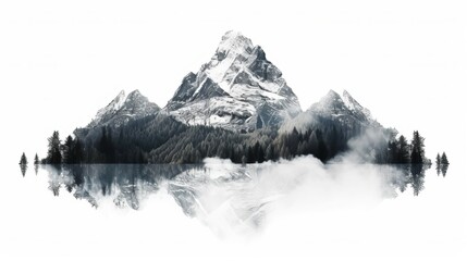 Fototapeta na wymiar beautiful mountain landscape with reflection