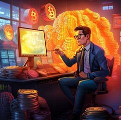 person working on computer 