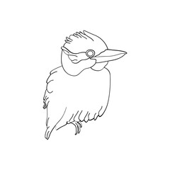Bird outline vector for coloring book and tattoo design. Bird line art. Bird vector illustration. Bird outline. Bird line art. Hand drawn bird.