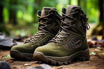 Battle Ready Footwear Redefining Military Combat Boots. Generative AI