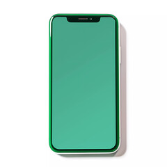 Close up of man's hand holding a smart phone with vertical green mock up chroma key screen and doing gestures on touchscreen