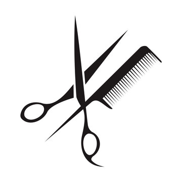 barbershop scissors and comb