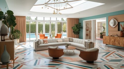 Fototapeta premium Modern living room. Generative AI
