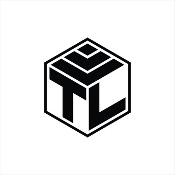 recommend clip art: TL Logo monogram with hexagon geometric isolated outline design template