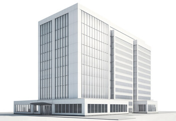Fototapeta premium Modern skyscaper building isolated, cutout transparent urban highrise cityscape and office firm background for architecture visual concept design assets, Ai generated infrastructure block