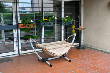 Textile summer hammock for babies   
