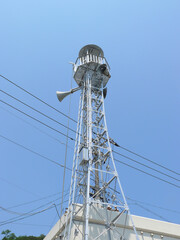 漁村の警報塔。
瀬戸内海沿岸の風景。
日本の地方の景色。