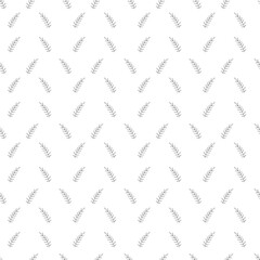 Seamless pattern with a palm leaf abstract. Doodle black and white vector illustration.