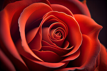 Dark red rose close up shot
