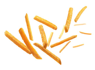 French fries levitate  png - obrazy, fototapety, plakaty
