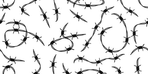 abstract barb wire seamless pattern