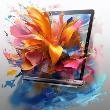 Technology with beautiful Nature
