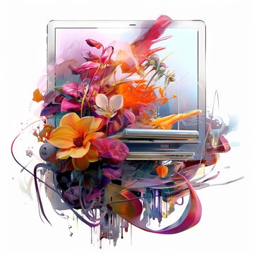 Technology with beautiful Nature