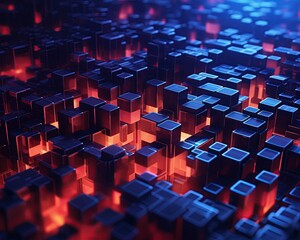 Obraz premium Abstract modern technology background. Generative AI