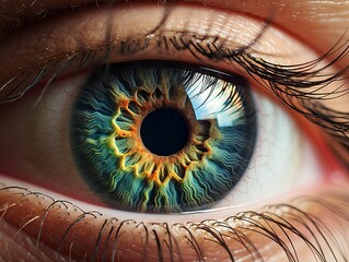 close up of eye created by generative ai