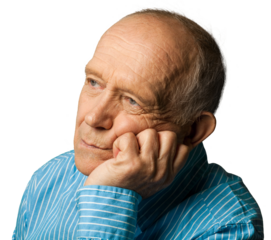 sad grandfather portrait